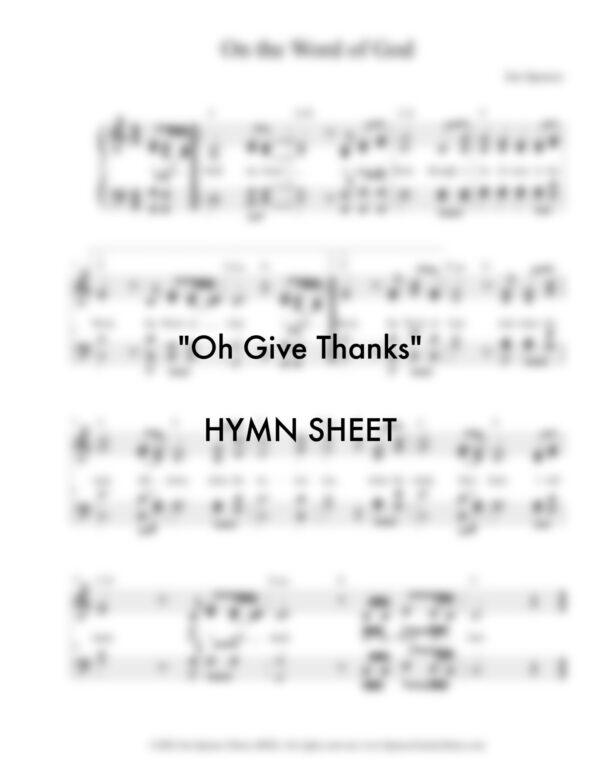 "Oh Give Thanks" Hymn Sheet