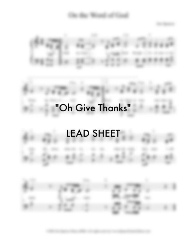 "Oh Give Thanks" Lead Sheet